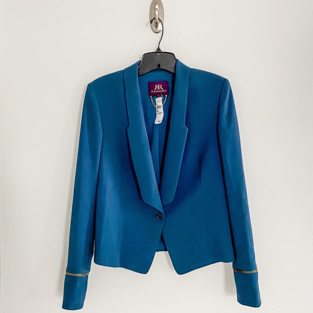 NWT Rachel Roy Indigo Blazer with Gold Cuff